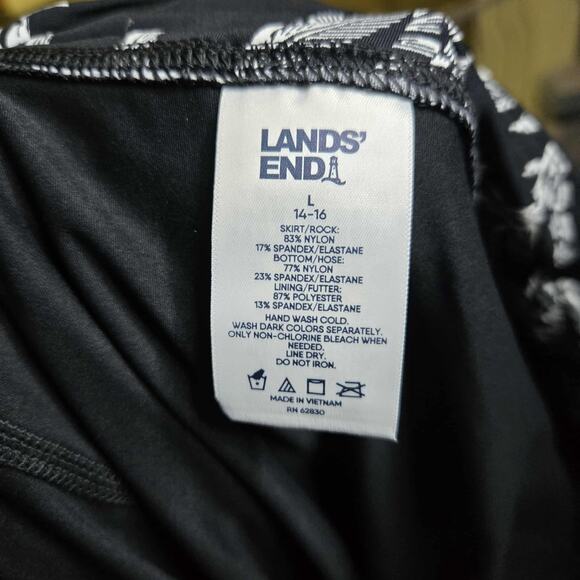 Land's End Women's Chlorine Resistant High Waisted Modest Swim Legging Sz L NWT - Picture 5 of 5